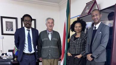 Advocate Zweli Nkosi, Dr. Nizam Assaf, Ambassador Tselane Mokuena, and Tshepo Tlhacoane